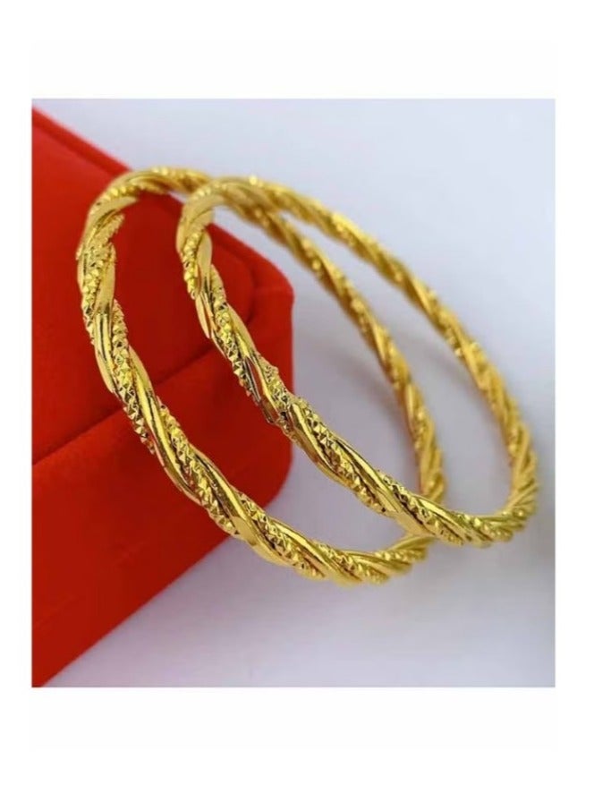 Dubai Bridal 24K Gold Plated Bracelet Middle East Jewellery Women's Wedding Bracelet