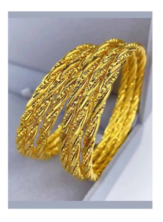 Dubai Bridal 24K Gold Plated Bracelet Middle East Jewellery Women's Wedding Bracelet