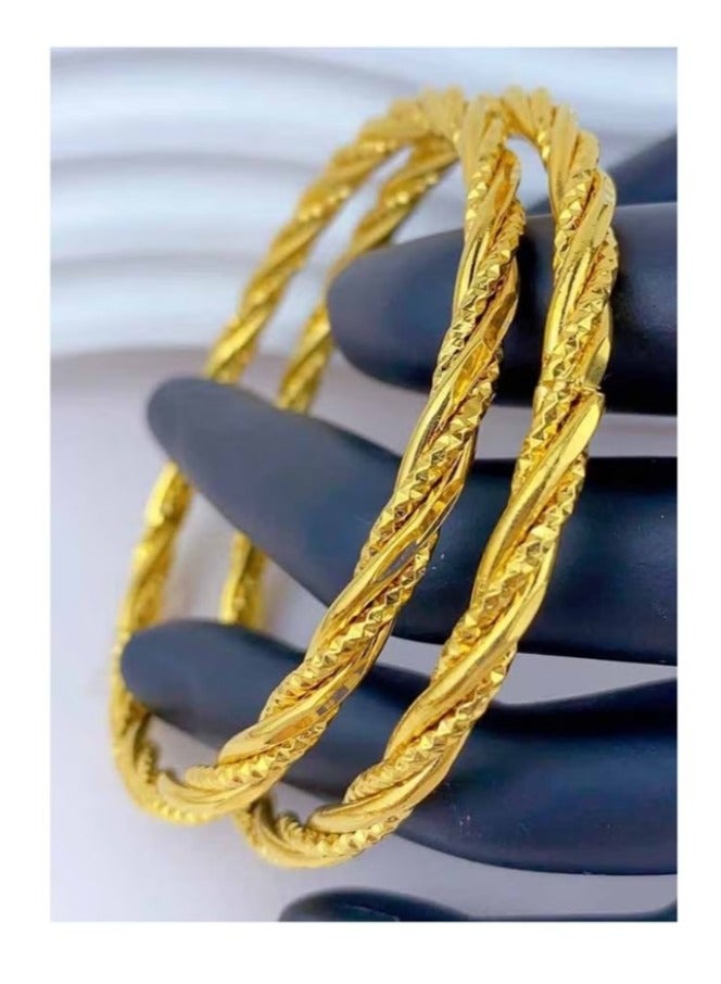 Dubai Bridal 24K Gold Plated Bracelet Middle East Jewellery Women's Wedding Bracelet