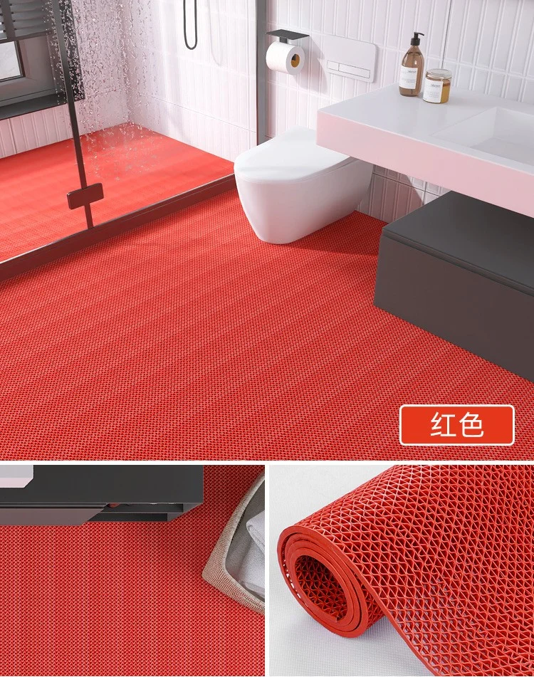 ستايل Bathroom Shower Pool New Honeycomb Mat Non-Slip PVC Mat / Red Width: 90 cm. x 1 Mt Petek1796