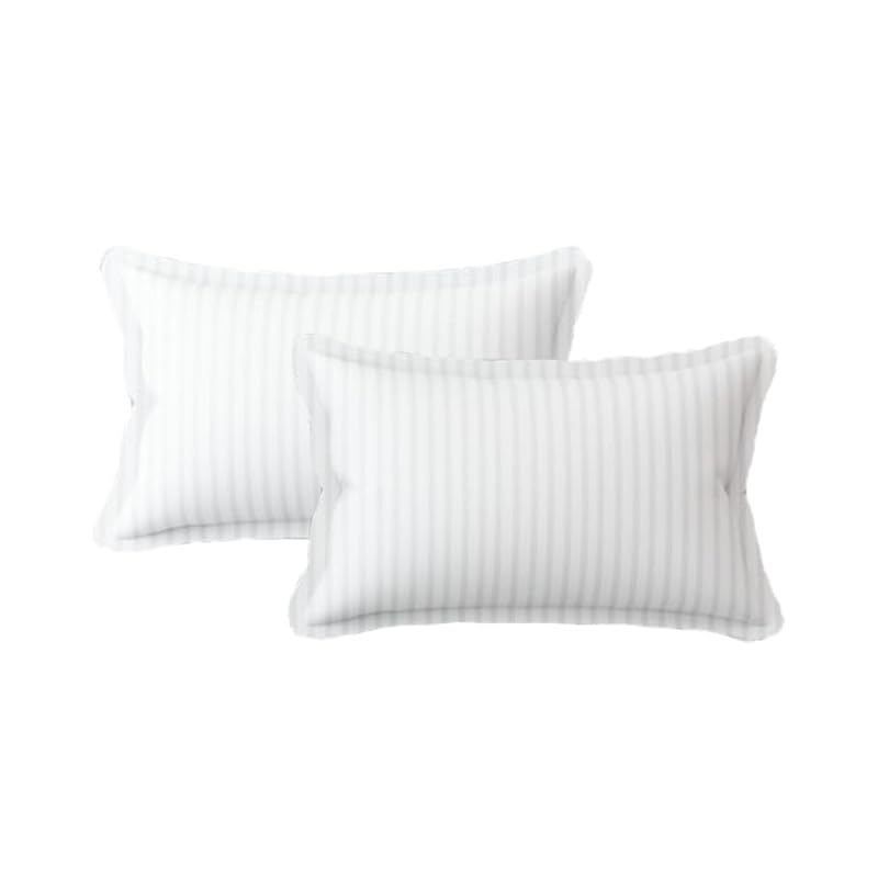 Evan Pure Cotton Striped Bedsheet with 2 King Size Pillow Covers | Double Bed Size, 90x100 Inches | White Cotton Fabric for King Size Bed - Image 4