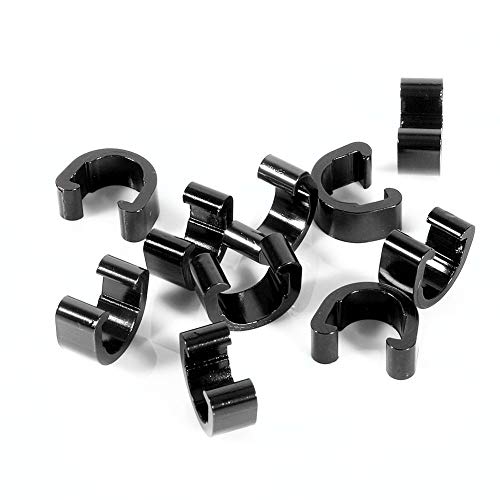 Saipe 20pcs Aluminum Alloy Bike Cable C-clips Brake Cable Housing Clip Bicycle Cable Hose Guide Clamps for Brake Derailleur Shift Cables - Image 5