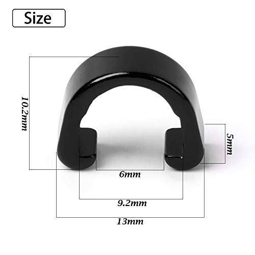 Saipe 20pcs Aluminum Alloy Bike Cable C-clips Brake Cable Housing Clip Bicycle Cable Hose Guide Clamps for Brake Derailleur Shift Cables - Image 2