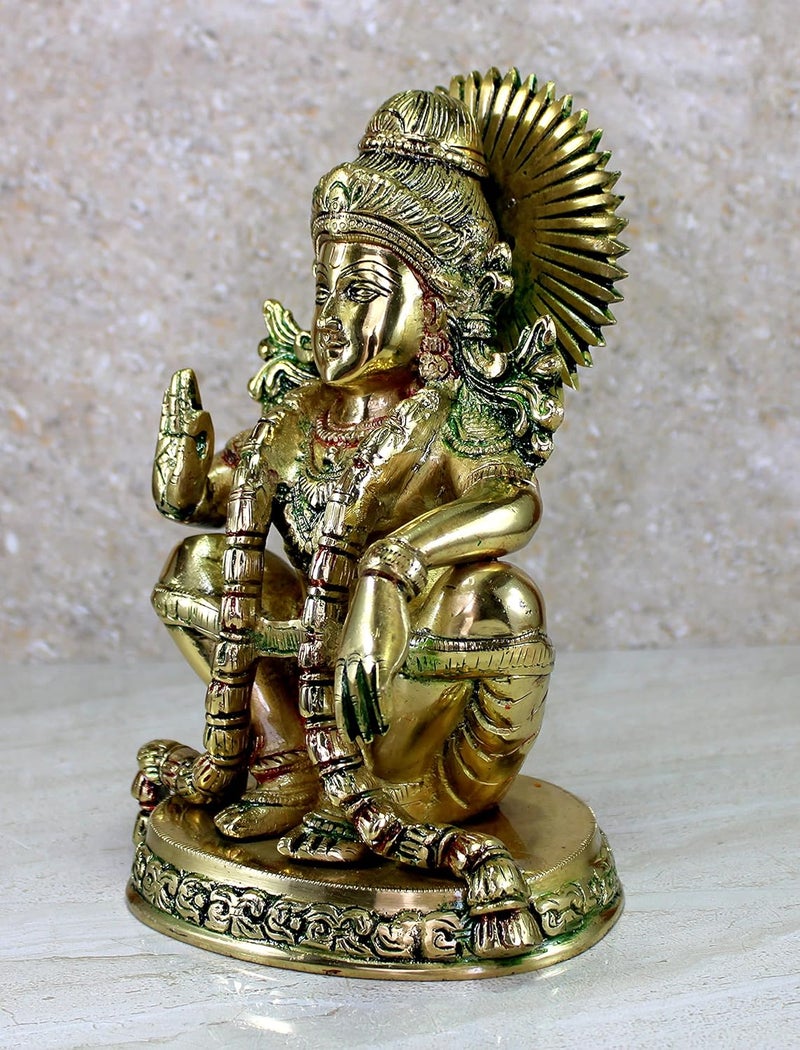ESPLANADE eSplanade Brass Aiyyappa Statue  Ayyappa Swamy  Aiyyappan Statue  Pooja Idols  Home Decor  975 Inches  - Image 3