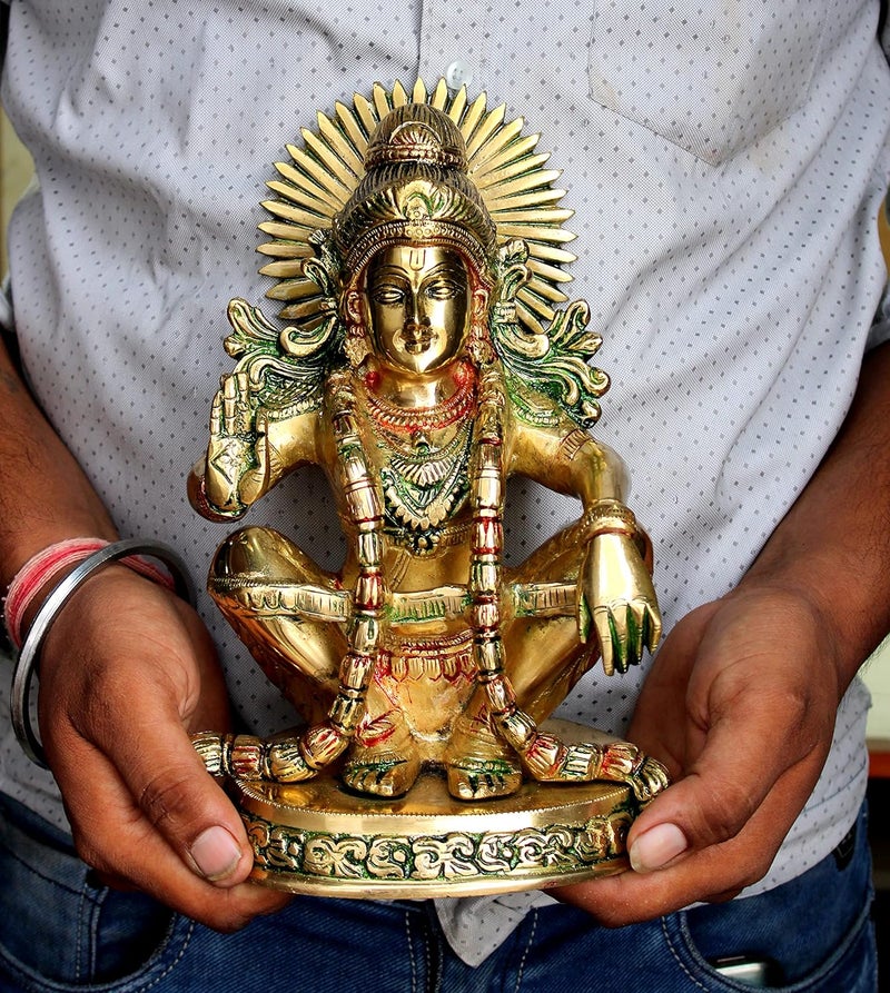 ESPLANADE eSplanade Brass Aiyyappa Statue  Ayyappa Swamy  Aiyyappan Statue  Pooja Idols  Home Decor  975 Inches  - Image 5