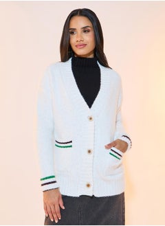 Textured Knit Pocket Front Cardigan