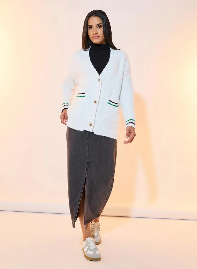 Take Two Textured Knit Pocket Front Cardigan