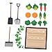 NUOBESTY Mini Shovel Rake Farm Model Kit Vegetable Figurines Mini Garden Tools Dollhouse Decorations Miniature Field Scene Landscape Outdoor Small Ornament Resin 1 Set - Image 2