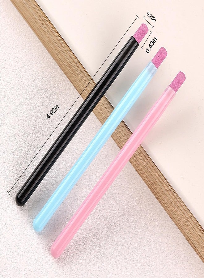JERCLITY 6 Pieces Quartz Stone Nail File Cuticle Pusher Pen Peeling Dead Skin Cuticle Remover Pen Nail Buffer Pen for Nail Art - Image 3