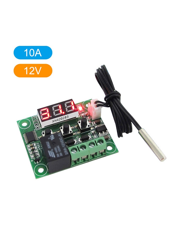 W1209 Digital Temperature Controller Board Micro Electronic High Accuracy NTC Sensor Temp Control Thermostat Panel with Waterproof Sensor Probe