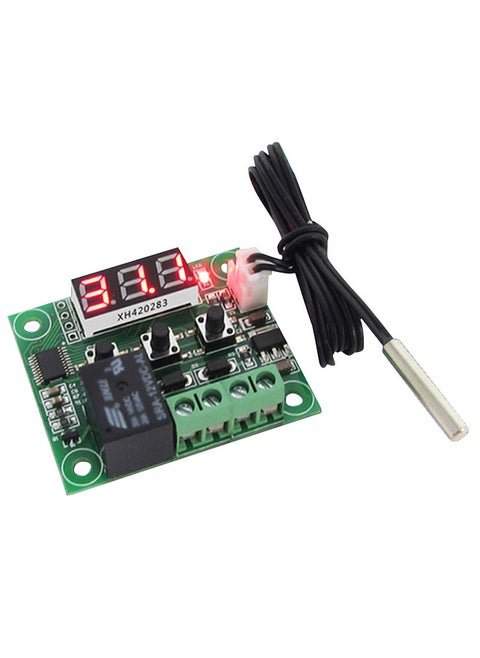 W1209 Digital Temperature Controller Board Micro Electronic High Accuracy NTC Sensor Temp Control Thermostat Panel with Waterproof Sensor Probe