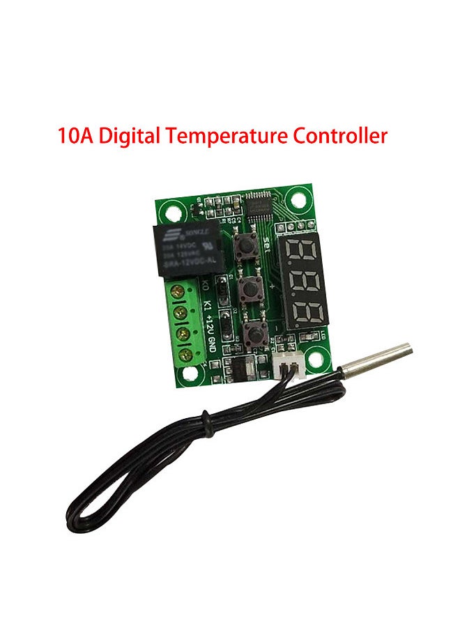 W1209 Digital Temperature Controller Board Micro Electronic High Accuracy NTC Sensor Temp Control Thermostat Panel with Waterproof Sensor Probe