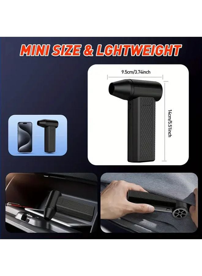 USB Rechargeable Portable Blower Powerful Wind Mini Fan For Travel Outdoor Cleaning - Image 4