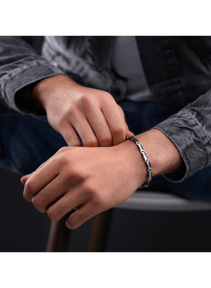 بوليس سباير فضي ستانلس ستيل سوار رجالي - Image 4