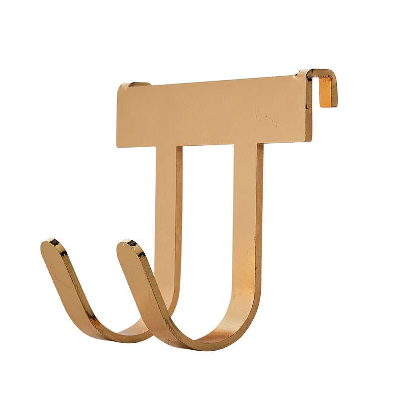Gold Double Wall Hook for Acrylic Clear Calendar Modern GoldToned Metal Hanger for Hanging Keys Jewelry Office Supplies Kitchen Accessories and More Perfect for Home Office Kitchen Wall Hook
