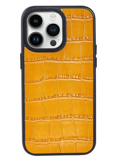 A-Case It's My Case Javan Series Fashion Genuine Leather Magnetic Case for iPhone 15 Pro Max, Supports Mag-Safe Wireless Charging Case Cover MagSafe compatible with iPhone 15 Pro Max - Leather Brown