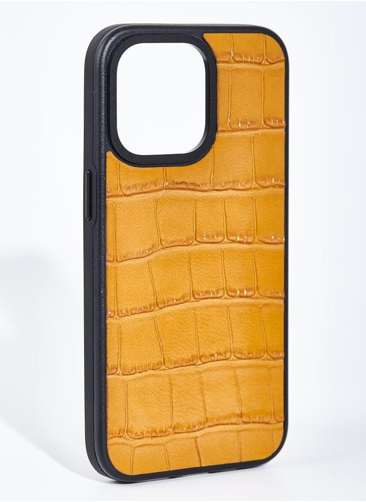 A-CASE - A-Case It's My Case Javan Series Fashion Genuine Leather Magnetic Case for iPhone 15 Pro Max, Supports Mag-Safe Wireless Charging Case Cover MagSafe compatible with iPhone 15 Pro Max - Leather Brown - Image 1