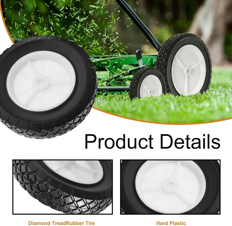 Antanker 8-Inch Mower Wheel fit for Oregon 72-108, Replace for Stens 195-024, Also fit for AYP 103670X, Craftsman 33958, MTD 734-04585, 8" x 1.75" Universal Wheel, 2Pcs - Image 4