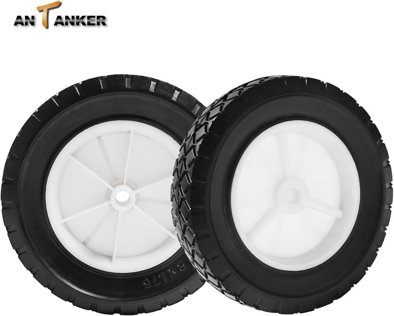 Antanker 8-Inch Mower Wheel fit for Oregon 72-108, Replace for Stens 195-024, Also fit for AYP 103670X, Craftsman 33958, MTD 734-04585, 8" x 1.75" Universal Wheel, 2Pcs - Image 2