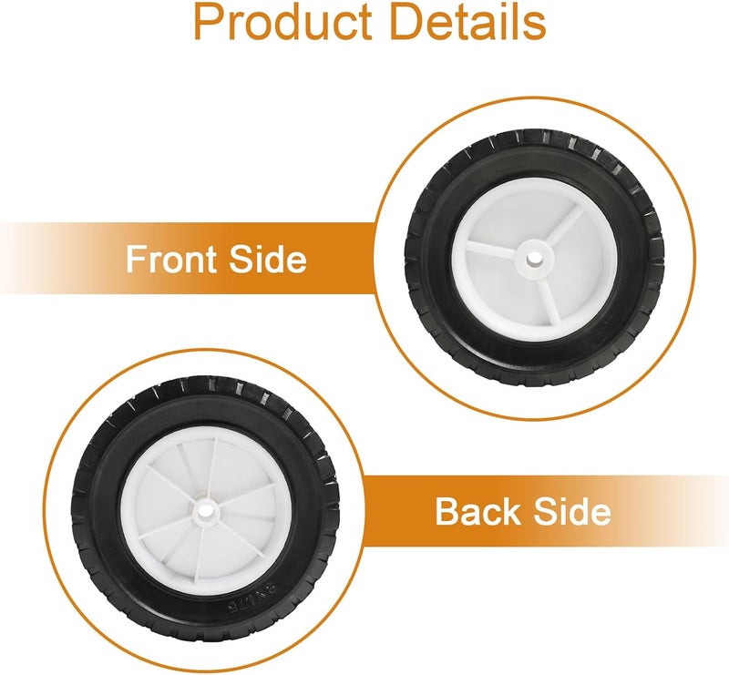 Antanker 8-Inch Mower Wheel fit for Oregon 72-108, Replace for Stens 195-024, Also fit for AYP 103670X, Craftsman 33958, MTD 734-04585, 8" x 1.75" Universal Wheel, 2Pcs - Image 5
