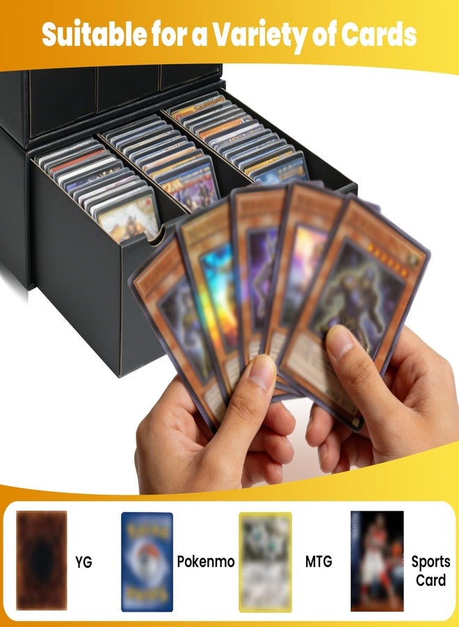 JUMPOW Trading Card Storage Box - 12000+ Card Storage Box Organizer, Bulk Card Sports Card Storage Boxes With 48 Card Dividers, Labels & Tapes, For TCG/MTG/PTCG/Baseball Card Storage And Collection - Image 2