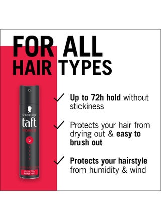 Taft Lacquer Black Hair Spray, 250 ml - view 2