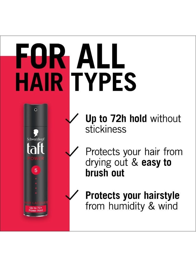 Schwarzkopf Taft Lacquer Black Hair Spray, 250 ml - Image 2