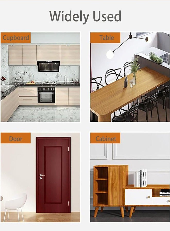 ورق حائط بتصميم خشب حبيبي بني 60x300سم - Image 5