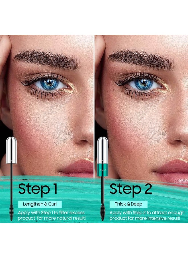 OETUIOW - Tubing Mascara Smudge Proof & Waterproof Long Lasting Mascara For Length And Volume Curling Eyelashes No Flaking And No Clumping Cruelty Free And Vegan Black (Pack Of 1) - Image 1