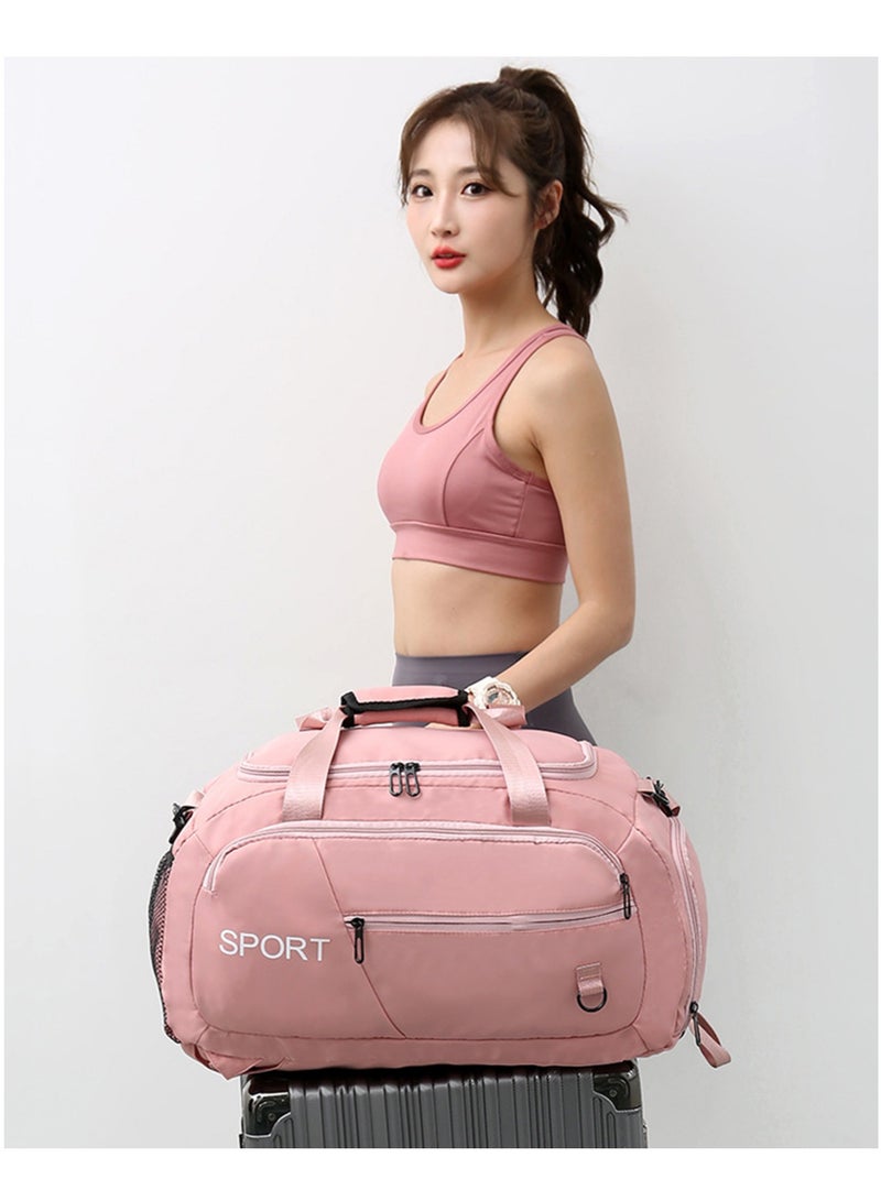 Sports Gym Bag, Large Capacity Carry-on Luggage with Shoes Compartment, Bag Weekender Overnight Travel Bag Swimming & Yoga Duffle Bag  - Image 4