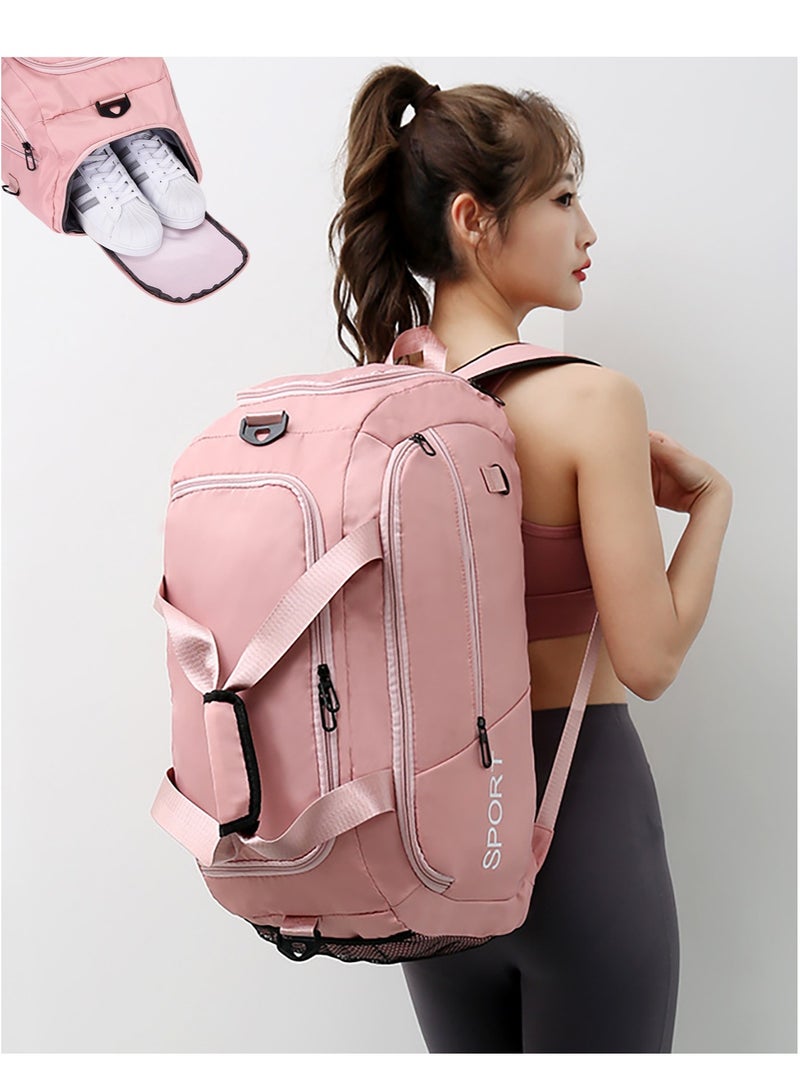Sports Gym Bag, Large Capacity Carry-on Luggage with Shoes Compartment, Bag Weekender Overnight Travel Bag Swimming & Yoga Duffle Bag  - Image 1
