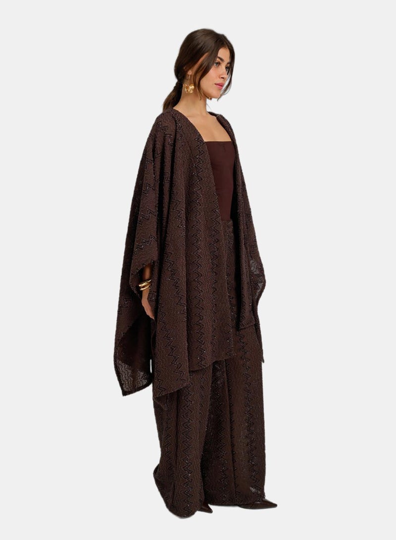 Carina Zigzag-Embroidered Kimono - Image 2