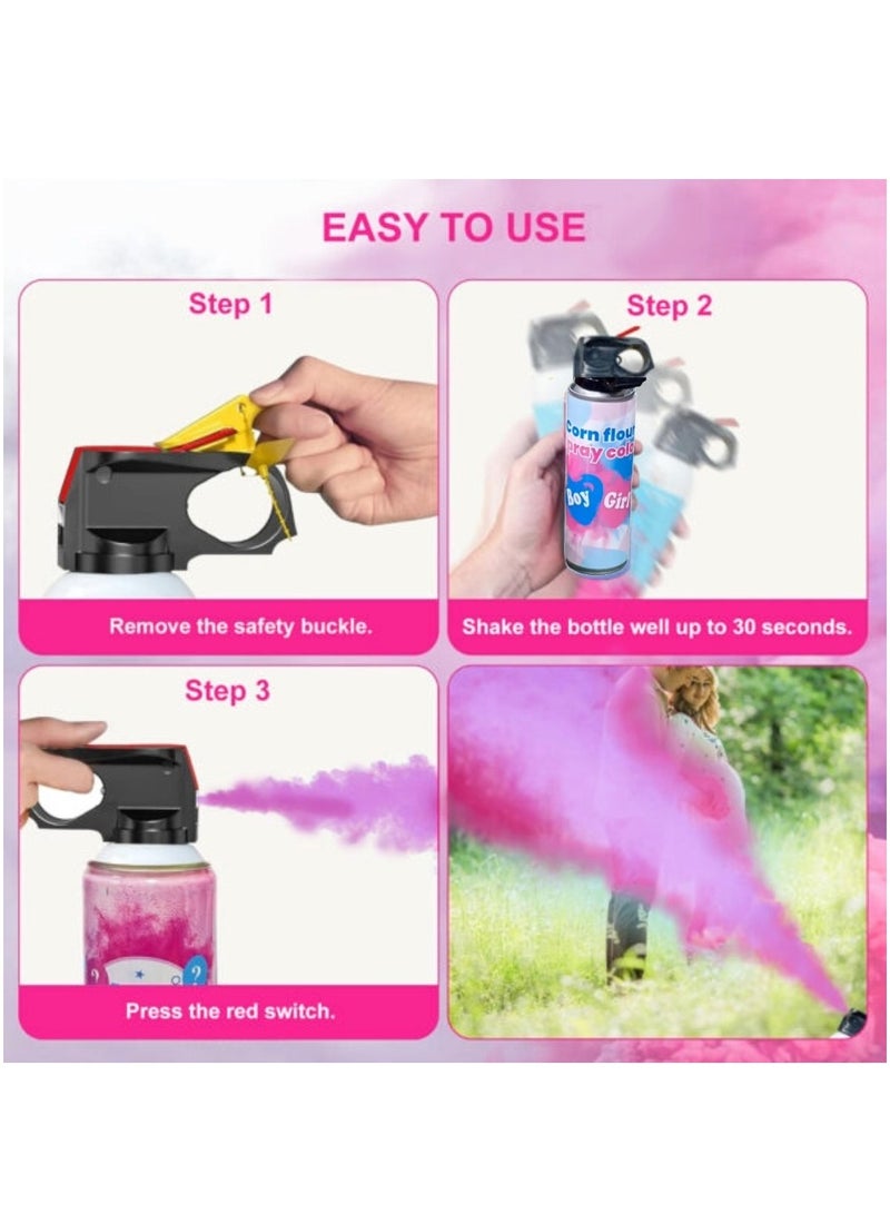 2 Pcs Of Gender Reveal Biodegradable Pink Powder Spray For Baby Shower  - Image 3