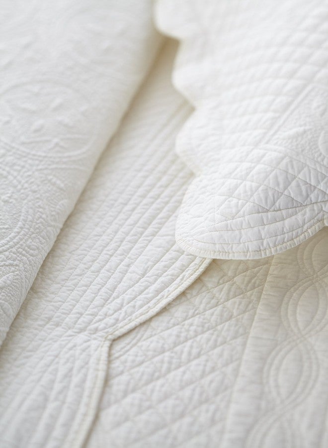Calla Angel Sage Garden Luxury Pure Cotton Matelasse Quilted Pillow Sham, Standard, 20x26, Coffee - Image 5