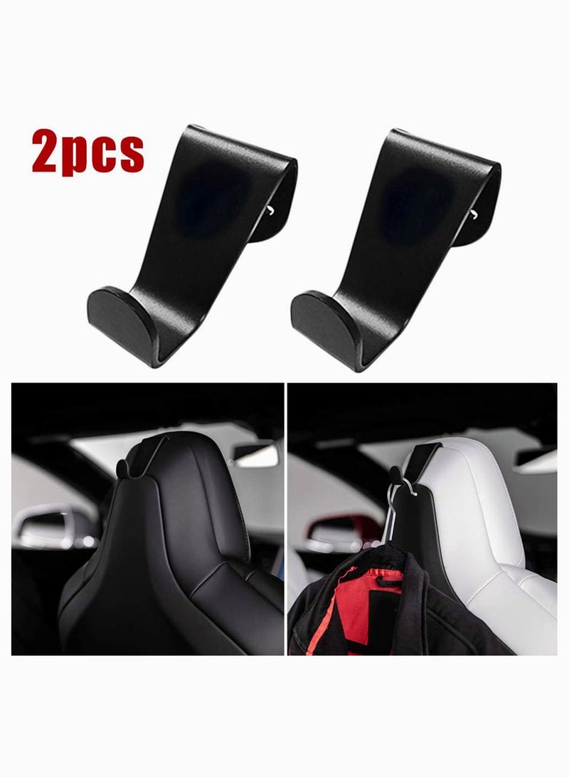 SYOSI Car Seat Hooks Car Headrest Hook, Stylish Back Seat Hanger for Your Purse, Grocery Bags, Handbag to Keep Them from Sliding Around While Driving, Car Seat Organizer Accessory Black 2 Pcs  - Image 4