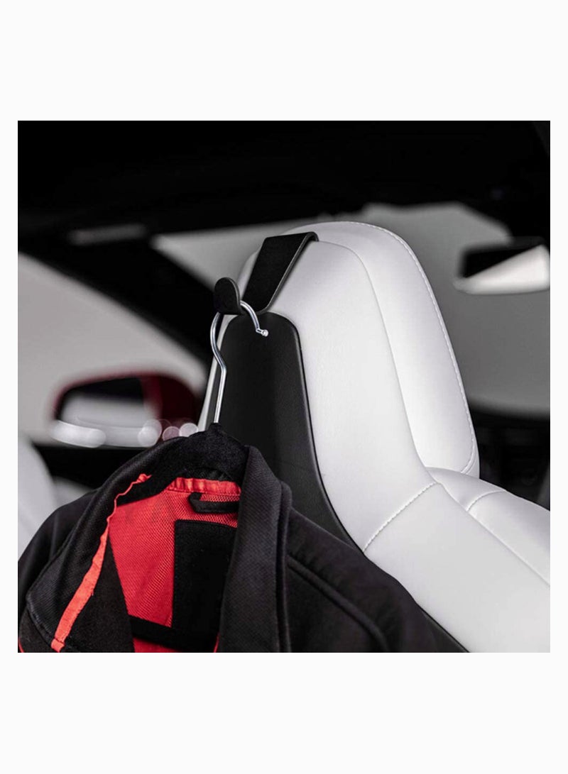 SYOSI Car Seat Hooks Car Headrest Hook, Stylish Back Seat Hanger for Your Purse, Grocery Bags, Handbag to Keep Them from Sliding Around While Driving, Car Seat Organizer Accessory Black 2 Pcs  - Image 2
