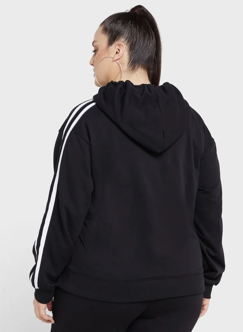 Ginger Plus Contrast Side Paneled Pocket Hoodie