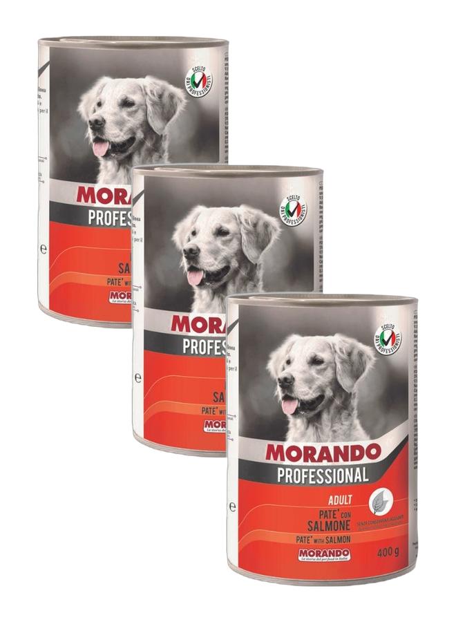 Morando patè dog salmon 400g Bundle x 3 cans - Image 1