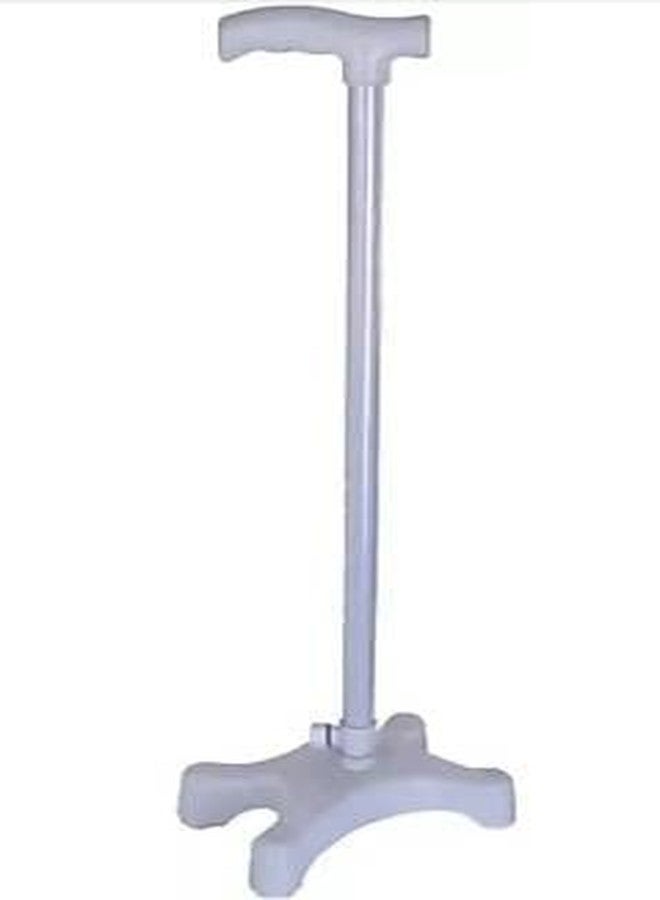 MUBBA 4 Leg Walking Stick Height Adjustable Cane quadripod Sticks for Old Age People Grey - Image 1