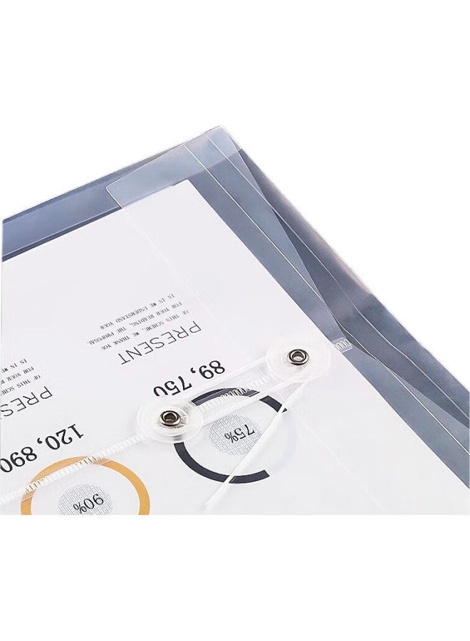 Tango A4 Transparent File Folders, 10 Pieces, Document Storage Pouches, Pp Twine File Folders, 16C Thickened Financial Storage Supplies, Student Exam Paper Storage, Customizable, 4387 - Image 3