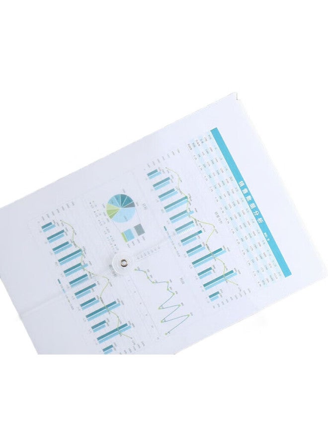 Tango A4 Transparent File Folders, 10 Pieces, Document Storage Pouches, Pp Twine File Folders, 16C Thickened Financial Storage Supplies, Student Exam Paper Storage, Customizable, 4387 - Image 1