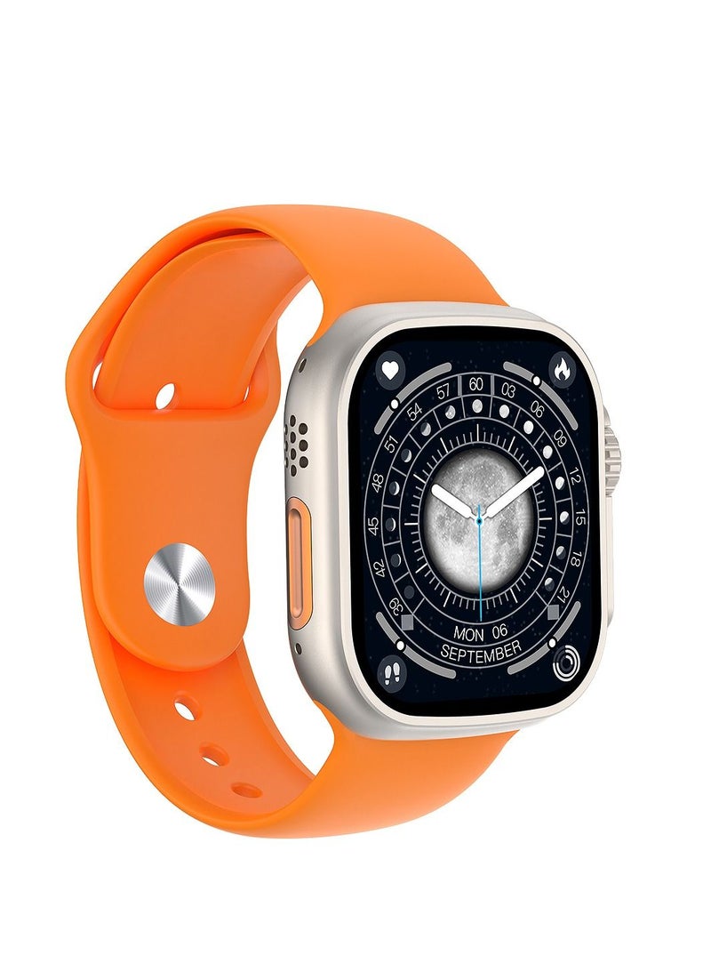 AROAQ W68 Plus Sport Fitness Smart Watch Orange with Wireless Charge - Image 3