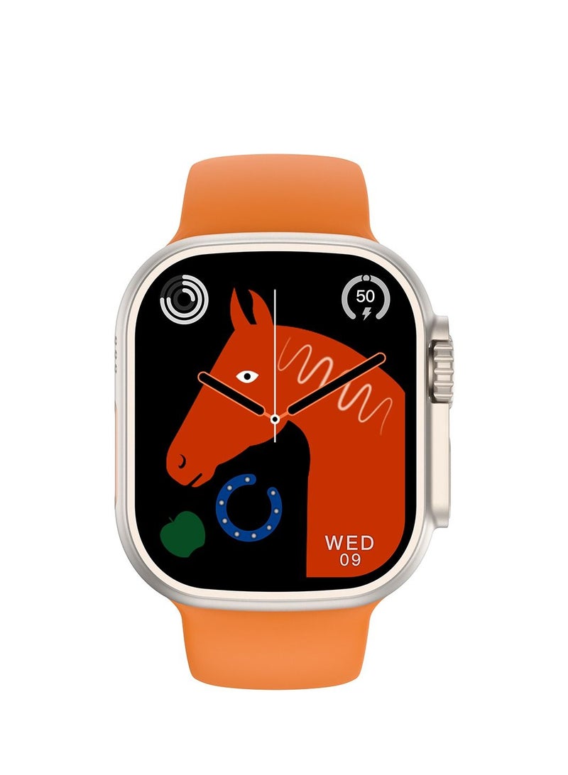 AROAQ W68 Plus Sport Fitness Smart Watch Orange with Wireless Charge - Image 2