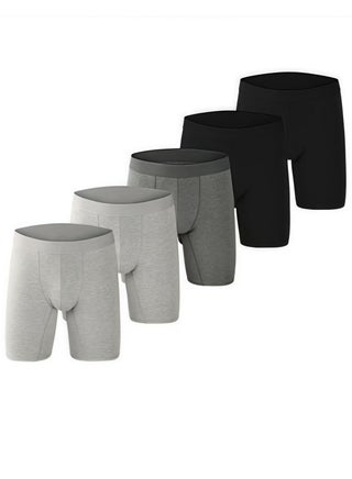 Men's 5-Pack Boxer Briefs - Mid-Rise, Anti-Chafing Stretch Cotton, Breathable Athletic Underwear in Assorted Colors (Black/Gray/Light Grey) - Available in L - pzsku/Z3C9B08C61E927CE9B919Z/45/1749327122/c3201d8e-55f1-4f05-92ab-8eaed4711710