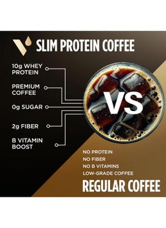 Health & Household Vitacup Slim Protein Coffee Shake For Diet Support, Instant Coffee W/Whey Protein Powder, B Vitamins & Fiber, Dietitian Developed For Performance And Taste, Make As Iced Coffee Or Shake, 20 Servings  - Image 4