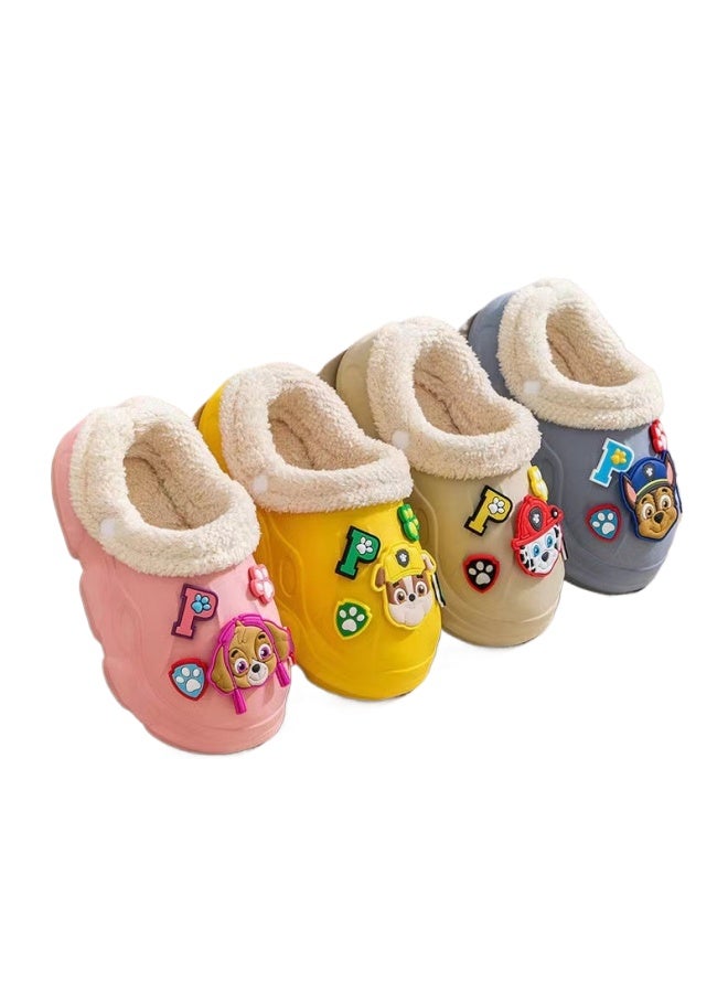 Eva Children's Cotton Slippers Winter Indoor Warm Unisex Baby Clog Shoes Waterproof Anti-slip Detachable Parent-child Cotton Slippers - Image 5