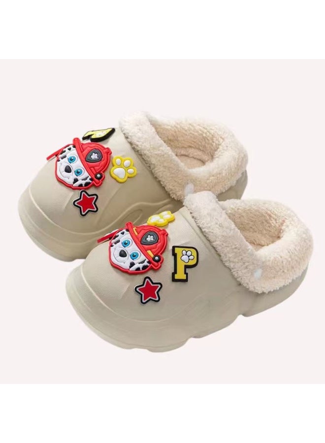 Eva Children's Cotton Slippers Winter Indoor Warm Unisex Baby Clog Shoes Waterproof Anti-slip Detachable Parent-child Cotton Slippers - Image 4