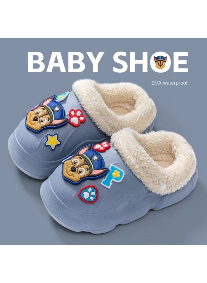 Eva Children's Cotton Slippers Winter Indoor Warm Unisex Baby Clog Shoes Waterproof Anti-slip Detachable Parent-child Cotton Slippers - Image 2