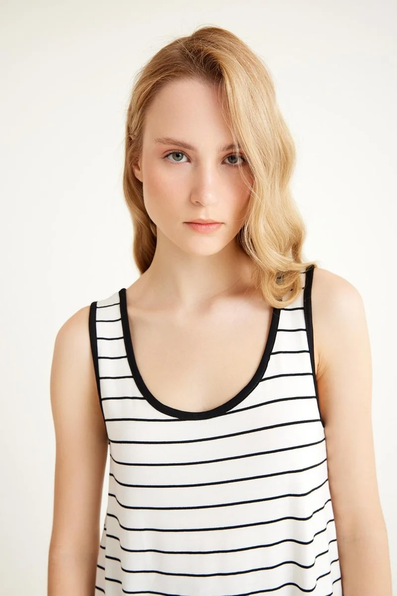 كوتن كونسيبت Thick Strap Basic Cotton Undershirt T-Shirt
