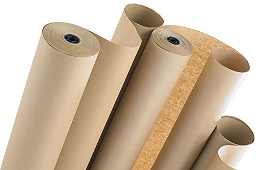 WIZPACK Wizkpack Kraft Paper Garment Pattern Roll Cad Paper Roll Packing Paper Paper Bag Making Roll One Side Glazed Paper Suitable for All Purpose Size 36 Inches GSM 180 10meters